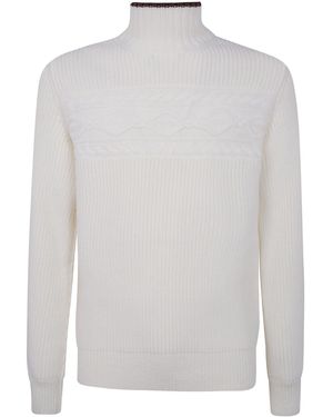 ZEGNA High Neck Knitted Jumper - White