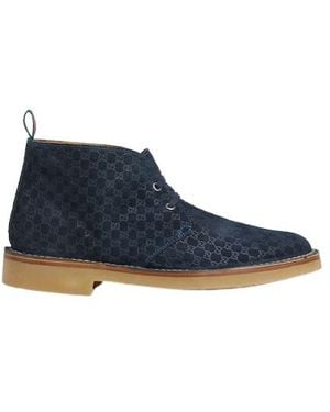 Gucci Ankle Boot With Web - Blue
