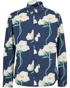 KENZO Long-Sleeve Printed Shirt - Blue
