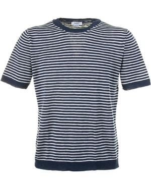 Seventy Striped Crewneck T-Shirt - Blue