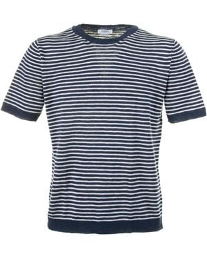 Seventy Striped Crewneck T-Shirt - Blue