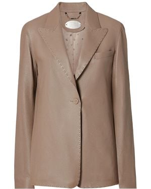Fendi Leather Jacket - Brown