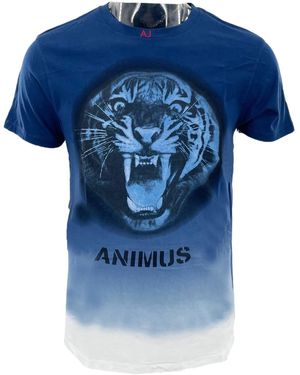 Armani Jeans Item O-Neck Short-Sleeved T-Shirt - Blue