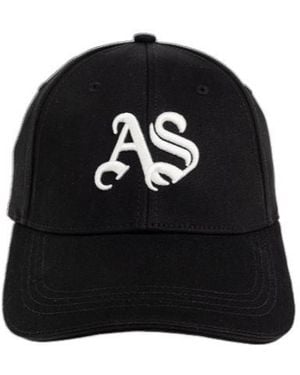 AllSaints Gothic Logo-Embroidered Baseball Cap - Black