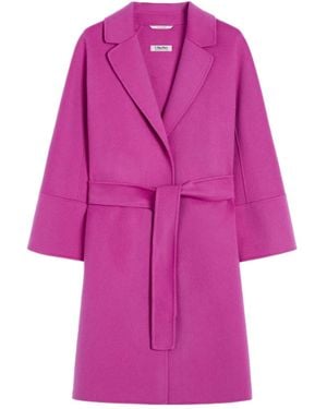 Max Mara Belted Coats - Purple
