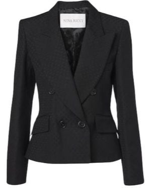 Nina Ricci Double-Breasted Blazer - Black
