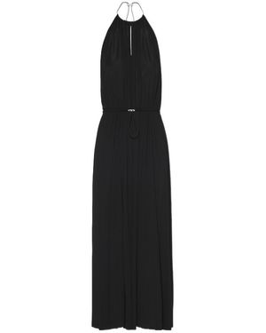 Miu Miu Organzine Halter Midi-Dress - Black