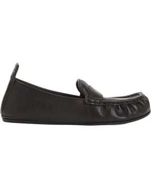 Acne Studios Round-Toe Loafers - Black