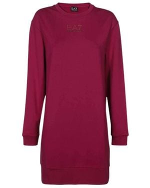 EA7 Logo Dress - Red