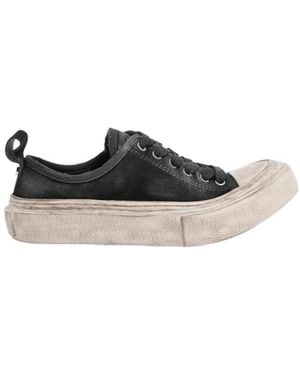 Ann Demeulemeester Distressed-Finish Low-Top Sneakers - Black