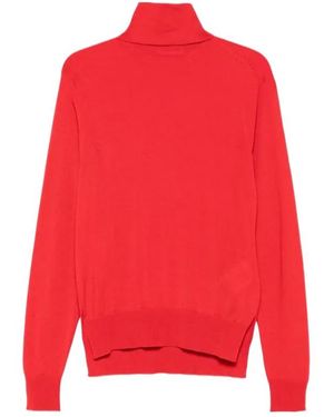 Jil Sander Turtleneck Knitted Jumper - Red
