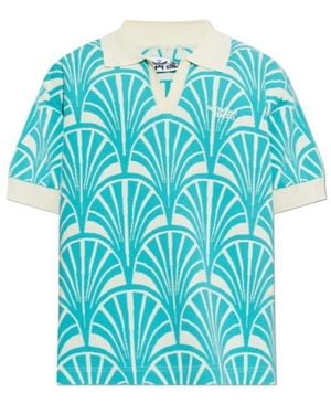 MCM We The Best Patterned Polo Shirt - Blue