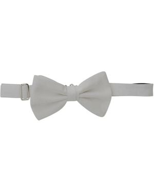 Emporio Armani Cotton Bow Tie - White