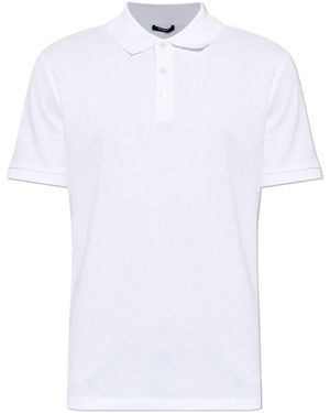 Balmain Logo Detailed Short Sleeved Polo Shirt - White