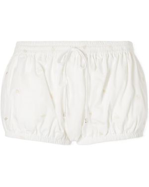 The Attico Embroidered Shorts - White