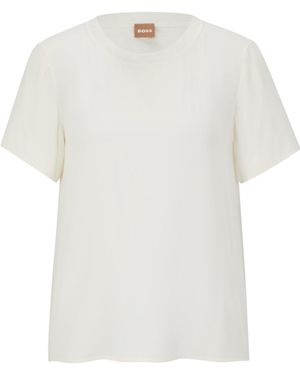 BOSS Crewneck Shortsleeve Top - White