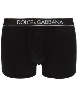 Dolce & Gabbana Logo Waistband Boxer Briefs - Black