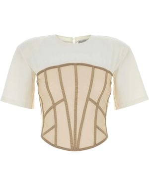 GIUSEPPE DI MORABITO Bustier Panel T-Shirt - White