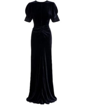 Victoria Beckham Isabella Velvet Gown - Black