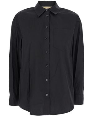 MICHAEL Michael Kors Stretch Poplin Shirt - Black
