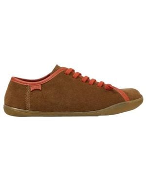 Camper Recycled Pet And Leather Shoes For - Brown
