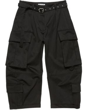 Acne Studios Belt-Detail Cargo Trousers - Black