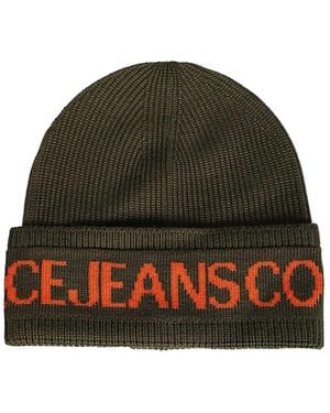 Versace Jeans Couture Couture Logo Knit Hat - Green