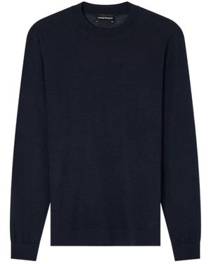 Emporio Armani Crewneck Long-Sleeved Jumper - Blue