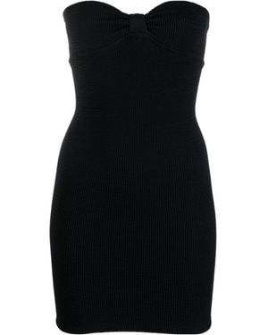 Reina Olga Short Fitted Strapless Dress - Black