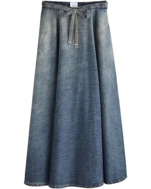 Dior Mid-Length Belted Skirt - Blue
