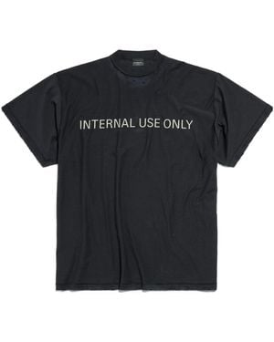 【BALENCIAGA】AI GENERATED INSIDE-OUT Tシャツ Balenciaga Men's AI Logo Inside Out T-Shirt in Faded Black