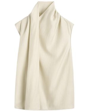TOTEME Totême Scarf Neck Asymmetric Blouse - White