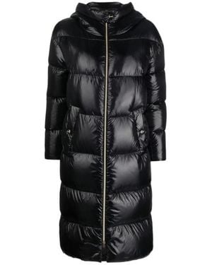 Herno Long-Sleeve Hooded Down Jacket - Black