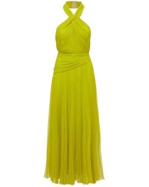 Maria Lucia Hohan Halter Neck Tulle Dress - Green