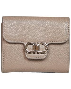 Ferragamo Gancini Compact Wallet - White
