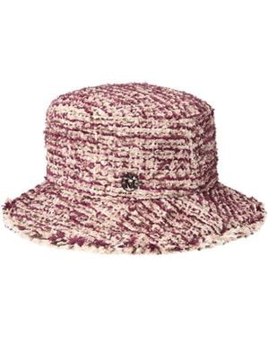 Maison Michel Jason Tweed Bucket Hat - Pink