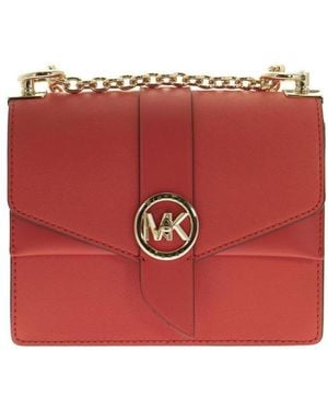Michael Kors Logo Flip Satchel - Red