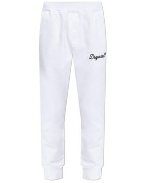 DSquared² Logo Embroidered Joggers - White