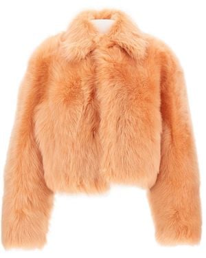 Bottega Veneta Long-Sleeved Fur - Orange