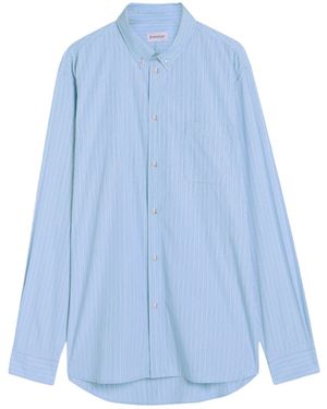 Moncler Cotton Long-Sleeve Shirt - Blue