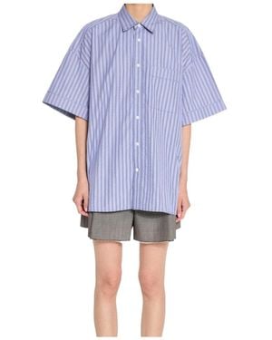 Nackiyé Dad's Striped Pocket Shirt - Blue