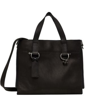Yohji Yamamoto Magnetic Buckle Shoulder Bag - Black