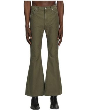 Junya Watanabe Flared Five-Pocket Jeans - Green