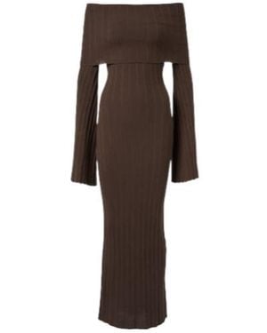 AYA MUSE Off-The-Shoulder Dress - Brown