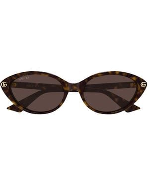 Gucci Eyewear Cat Eye Frame Sunglasses - White