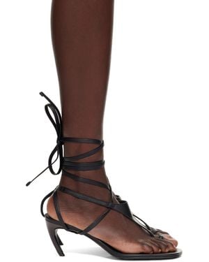 The Attico Nova Thong Heeled Sandals - Brown