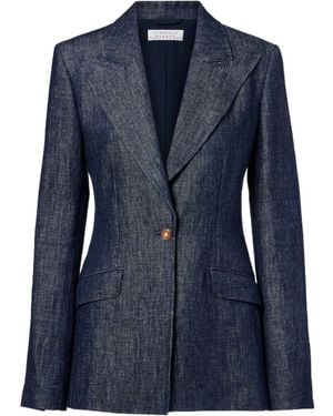 Gabriela Hearst Leiva Linen Blazer - Blue