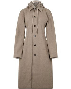 Bottega Veneta Midilength Tailored Coat - Natural