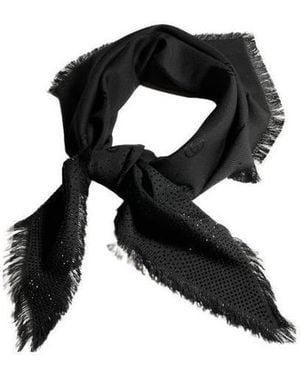 Gucci Double G Tassel Scarf - Black