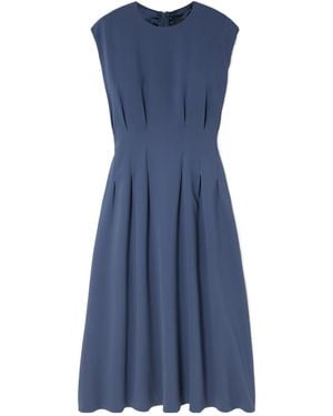 JOSEPH Pleated Midi Dress - Blue